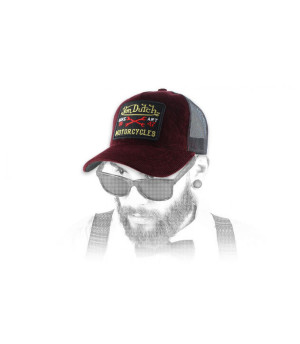 Von Dutch bordeauxrood fluwelen Mark Trucker burgundy  black